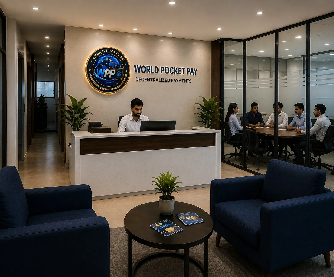 World Pocket Pay reception and office